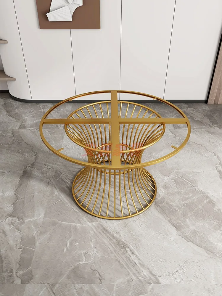Nordic round dining table table foot bracket metal marble foot bracket office leisure round table leg