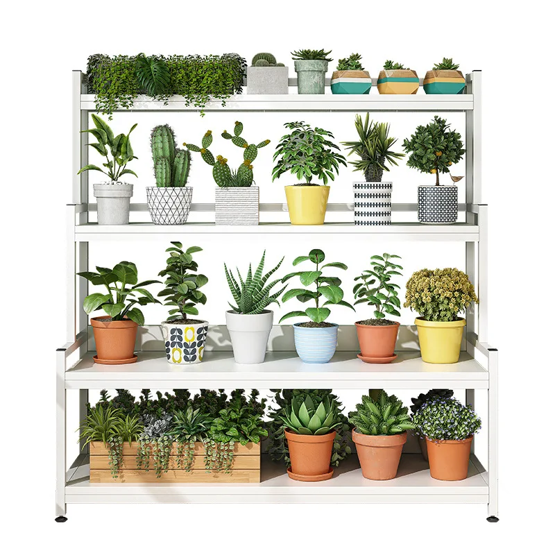 Plant Stand Iron Flower Shelves Home Balcony Rack Multi-layer Floor-to-ceiling Indoor Simple Modern Succulent Flower Stand