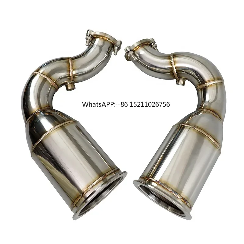 Top Sale Customized exhaust downpipe for Porsche cayenne v6 2.9T with fake shell catalytic