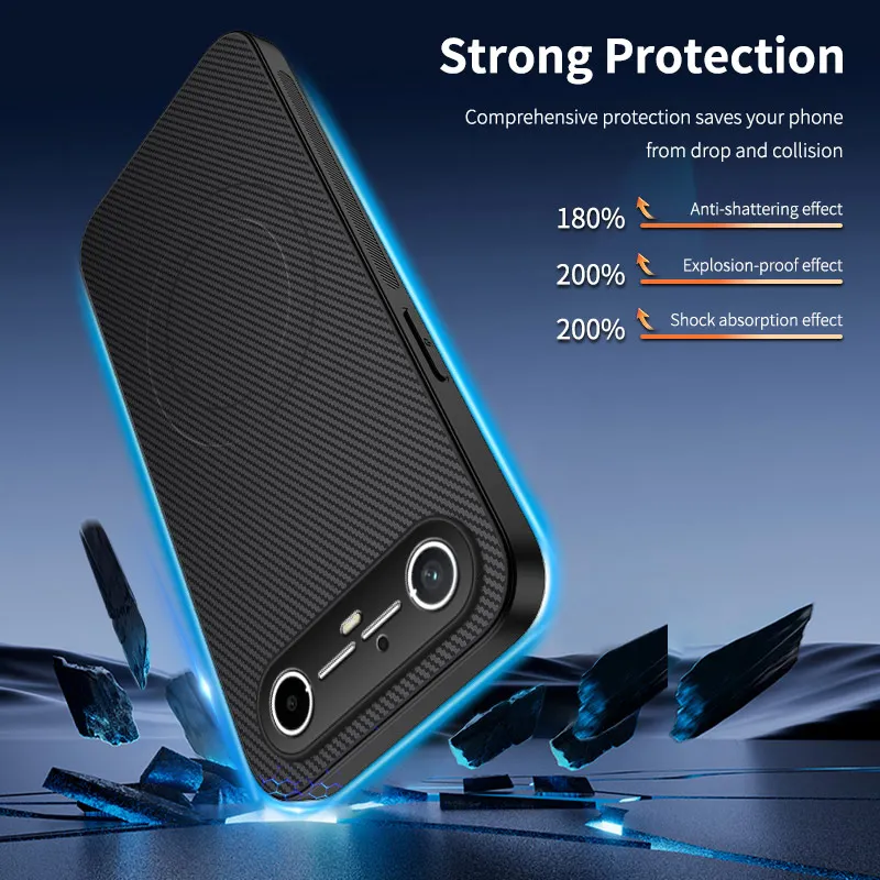 Magnetic Case For Tecno Pova Slim 5G Spark Slim Skin-feel Carbon