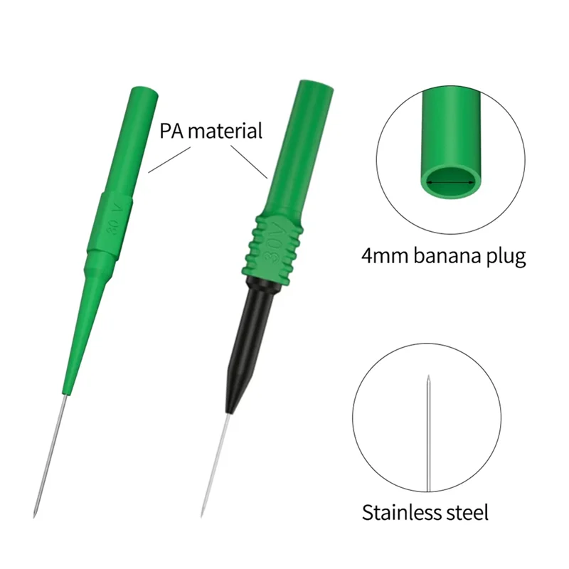 A84E-банановая розетка, 4 мм, мультиметр, тестовый щуп, игла, 20 шт., нержавеющая прокол, задний зонд, инструмент для проверки штифта JT0048