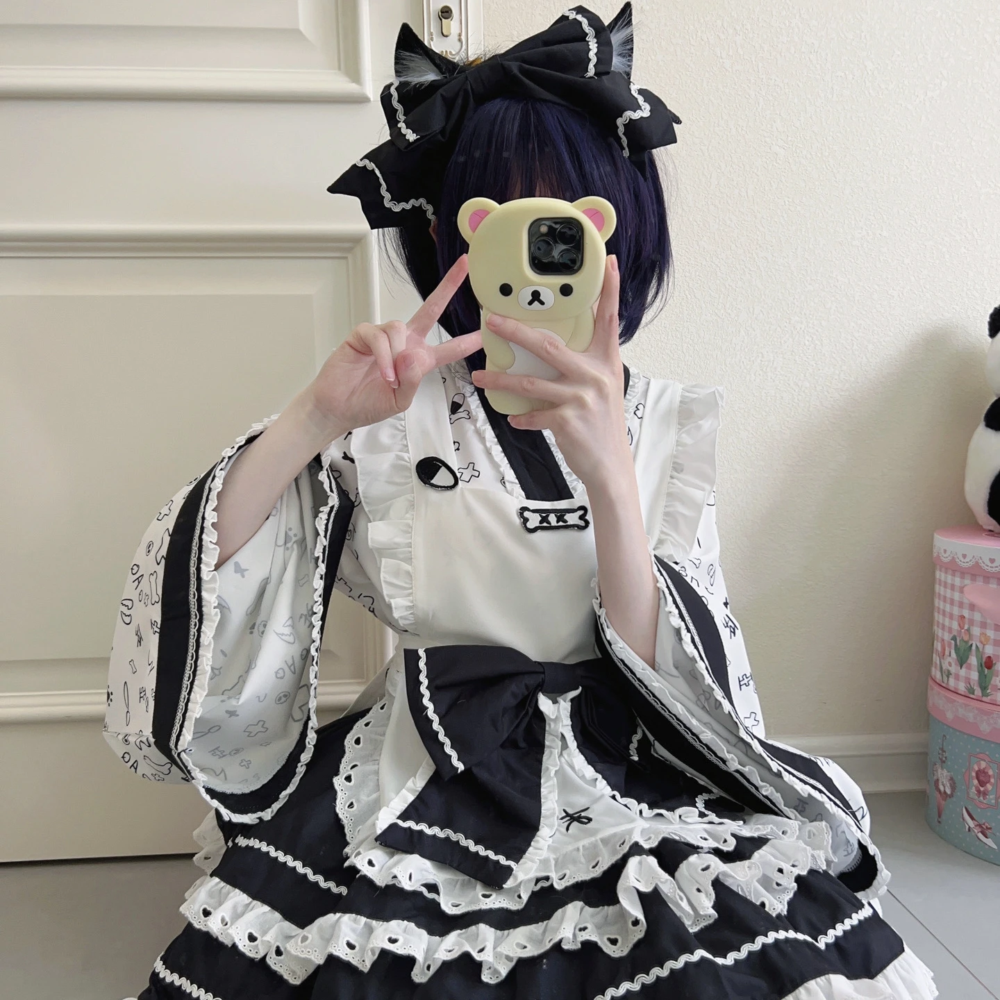 Japanese Korea Fashion Original Design Lolita Dress Cute And Trendy Maid Dress Summer Autumn Daily Clothing Tea Party Girl Suit