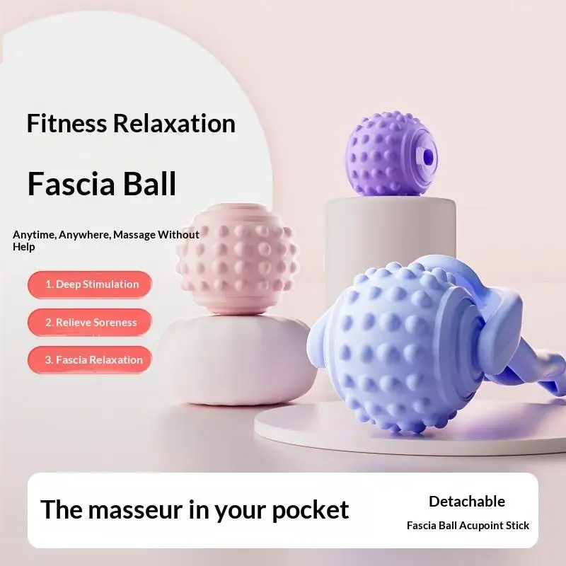 Handheld Roller Massager Use Point Massage Body Fatigue Promote Massager Yoga Ball Arm Leg