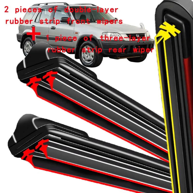 

For Honda CR-V CRV MK1 1997-2001 1998 1999 2000 Wiper Front & Rear Wiper Blades Windshield Windscreen Window Brushes 19"+19"+13"