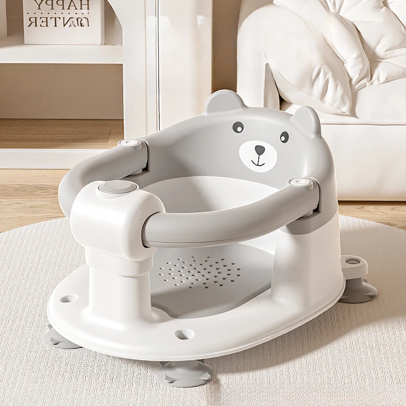 

Safe and Breathable Infant Bath Seat Non-slip Secure Booster Chair for Kids Bathtub Support Adjustable Bath Seat for Kids