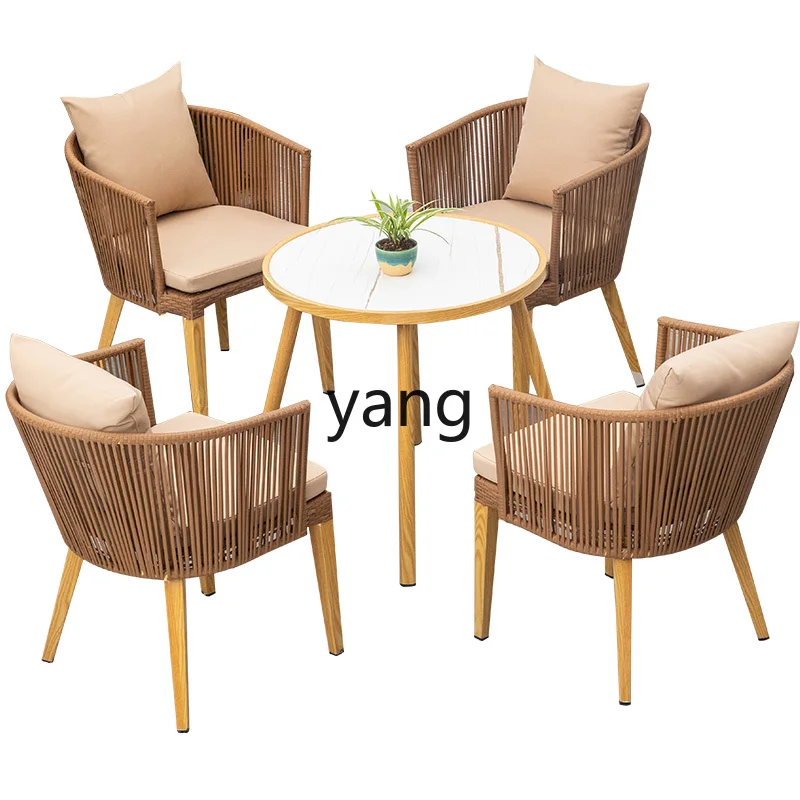 

xyy outdoor modern minimalist creative rattan tables and chairs outdoor furniture courtyard leisure tables and chairs