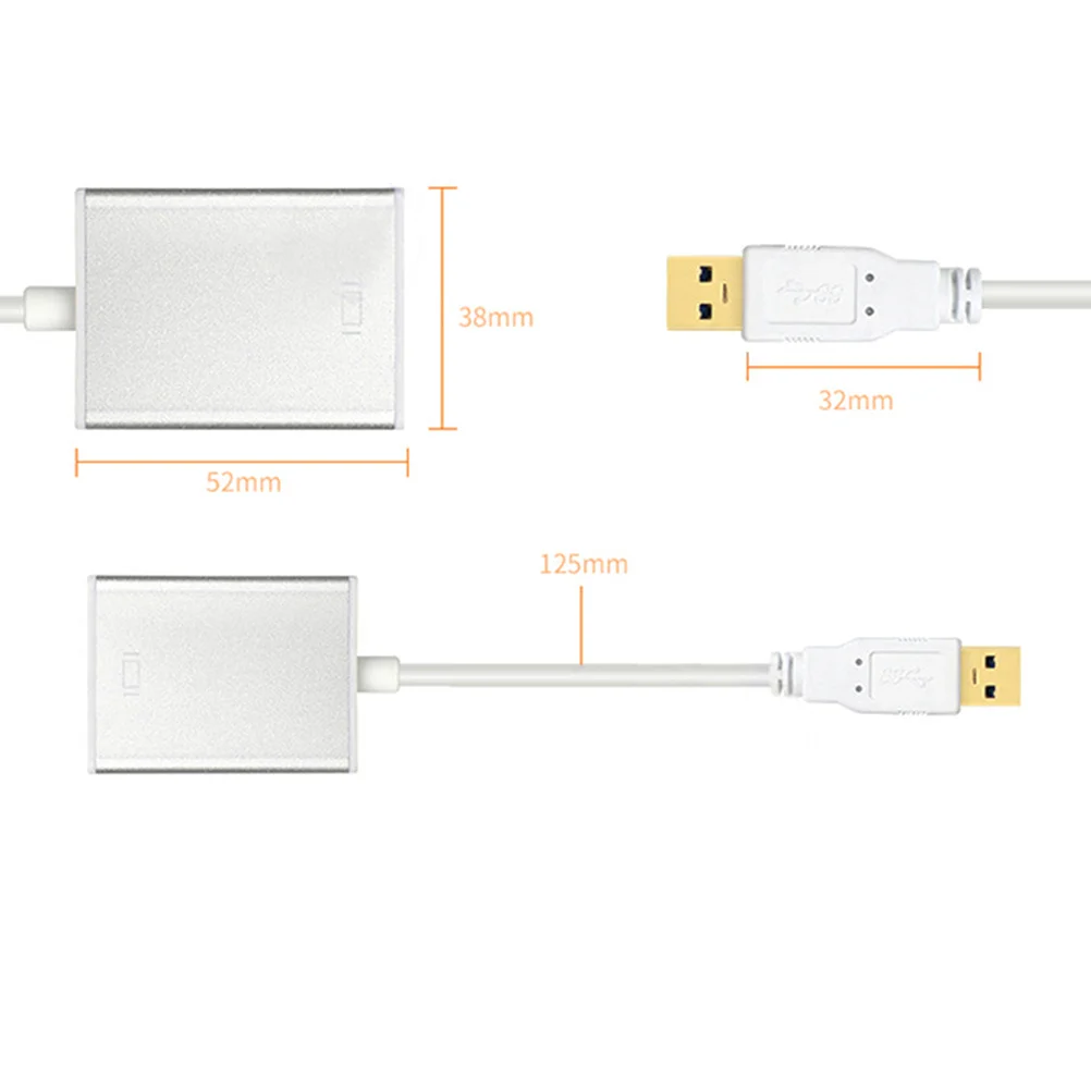 Cavo adattatore video USB 3.0 argento 1080p per laptop PC proiettore Hdtv multi-schermo 6 supporto display audio sincrono