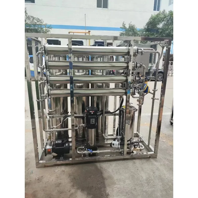 【العلامة التجارية الجديدة】 1000 لتر منقي TDS RO معالجة المياه وتزيل التلوين بالتناضح العكسي ماكينة RO للمشروبات الملحية محرك PLC المنقى 220 فولت