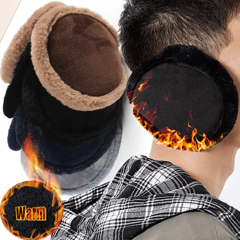 Aquecedor de ouvido macio para homens e mulheres, Earmuffs à prova de frio, Earflap monocromático, proteção ao ar livre, moda, inverno