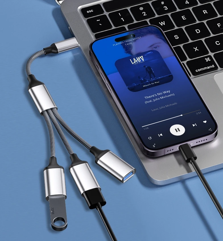 USB Type-C HUB Splitter Verlengkabel 1 Male naar 4 3 USBA Vrouwelijke USB Verlenging Datakabel Power Adapter USB Socket Converter OTG