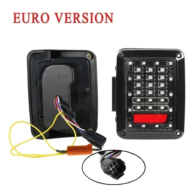 

LED Tail Lights Rear Lamps Brake Reverse DRL Turn Signal Light Lamp Assembly USA /EU Version for Jeep Wrangler JK 2007-2017