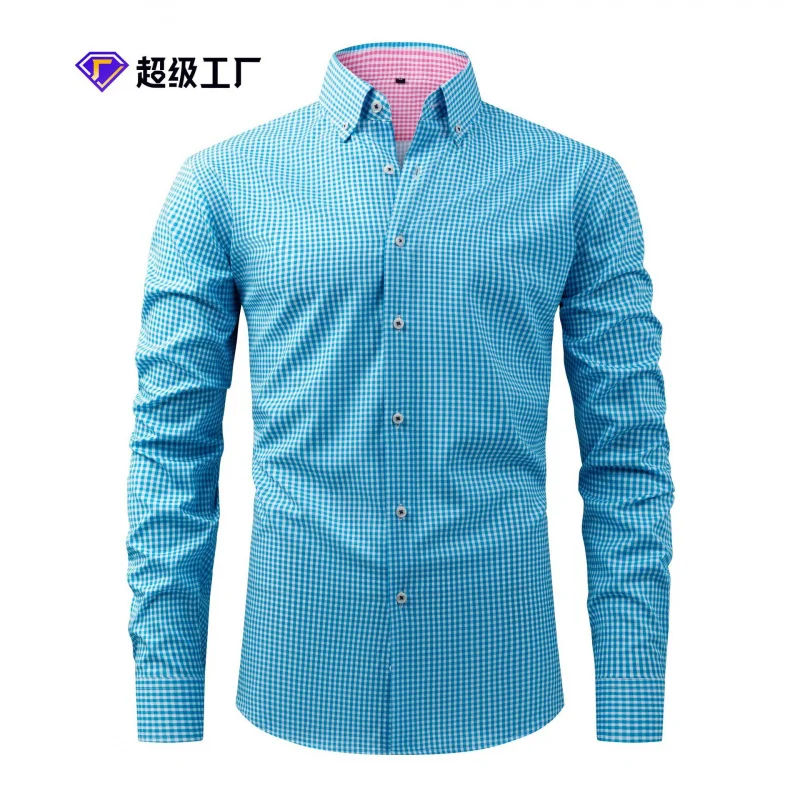 Special Four-Way Stretch Digital Print Long Sleeve Shirt for Men with Turn-Down CollarTEMUeabyCasual Versatile Men's Shirt