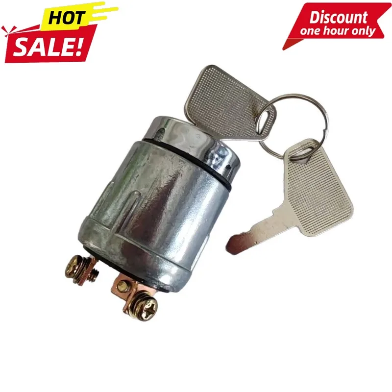 

Universal 3 Wire Ignition Switch 221019-5200 EN515000, 3 Position ON OFF Start Key Switch for Car Tractor Auto Parts