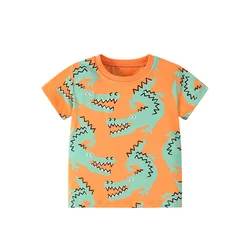 Jumping Meters 2-7T New Arrival Boys T Shirts For Summer Cartoon Crocodile Toddler Kids Tees Baby Tops Clothes