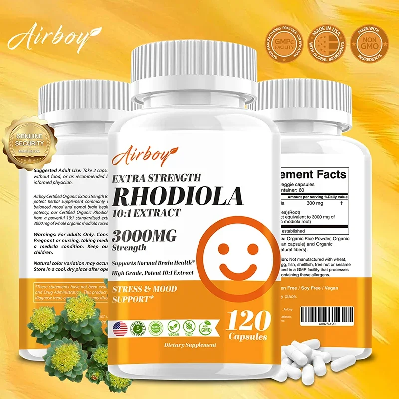 

Rhodiola - Relieves Stress, Improves Mood, Increases Focus & Energy, Supports Brain Function