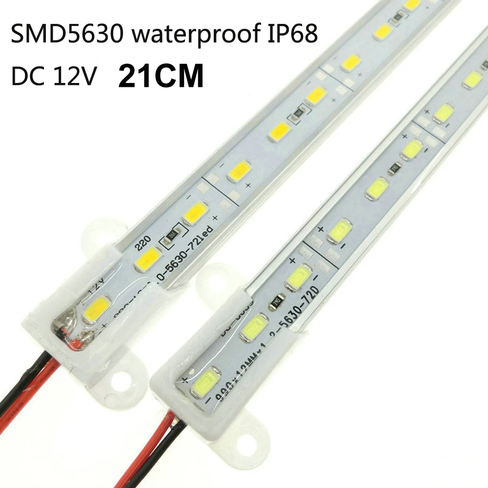 impermeavel led hard strip light para fish tank e geladeira lampada ao ar livre dc 12v 15leds 5730 5630 ip68 50 pcs 21 centimetros 01