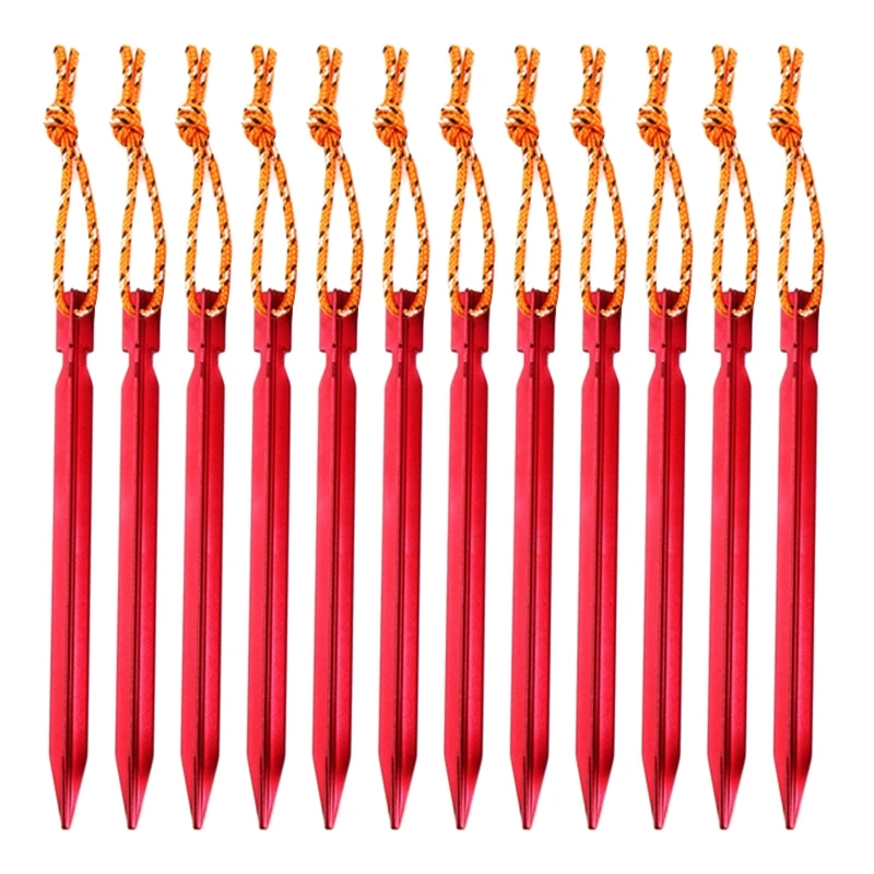 12pcs Heavy-duty Yard Stakes Camping Family Tent for Pop Up Heavy Duty Tent Stakes for Camping Tents Hammocks and Canopy