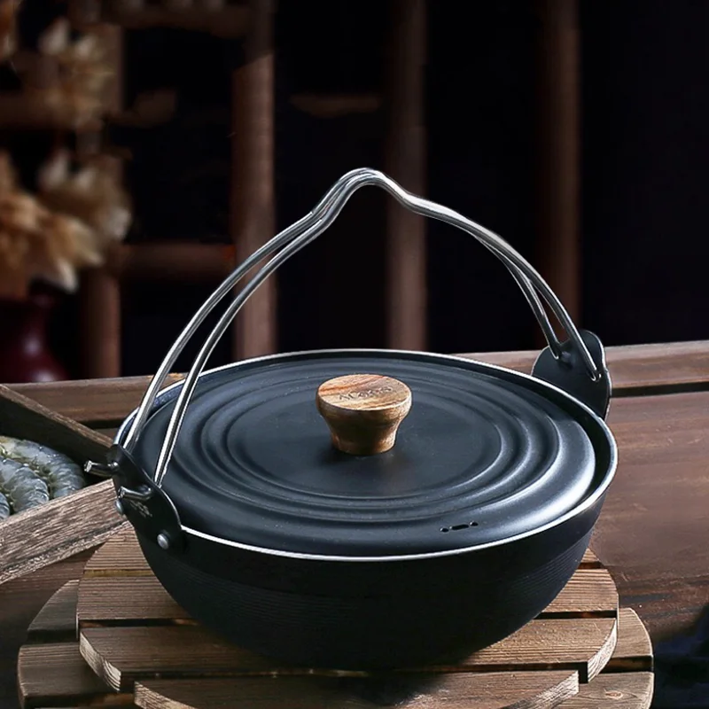 

Outdoor Camping Cooking Pot ALOCS Cookware Equipment CW-RT05 Hanging Pot Lightweight And Portable For All Kinds Of Stove Saucep