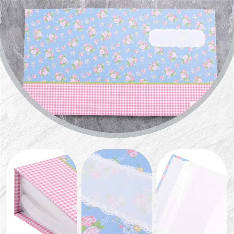 15,2 cm, 100 Fotos, Blumenalbum, Kunststoff, kreatives Geschenkalbum für Liebhaber, Hochzeit, handgefertigte Souvenir-Fotoalben