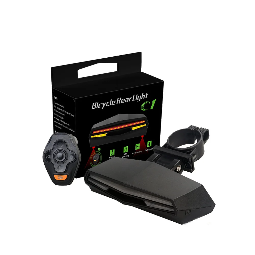 Ready Stock Bicycle Rear Light LED Battery Powered with Remote Control ABS+PC Material