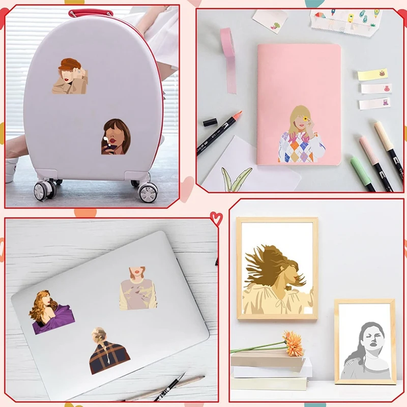 24Pcs Music Singer Stickers Make A Face - 8 Design-in My Era Tour Albums Music Singer Stickers