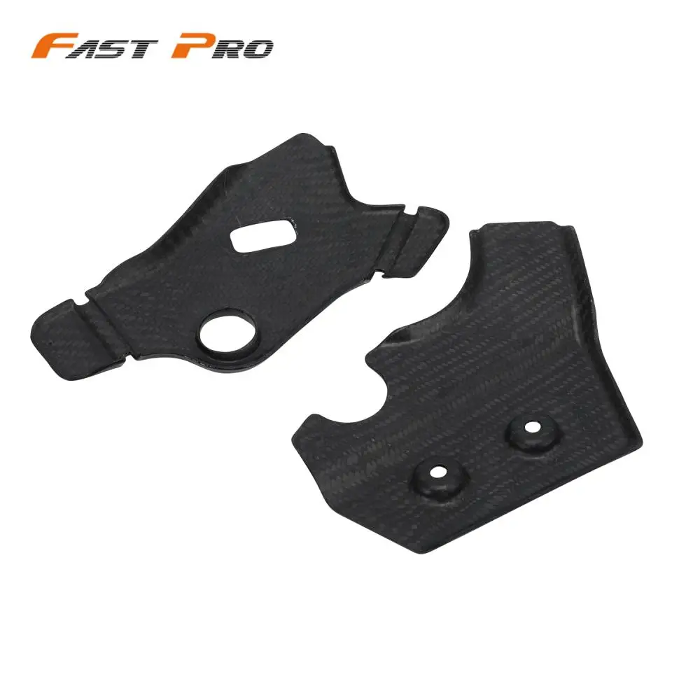 Funparts Carbon Fiber Frame Guards Protection Covers For KLX125 D-TRACKER125 2010-2016 KLX150S 2009-2013 Motorcycle Accessories