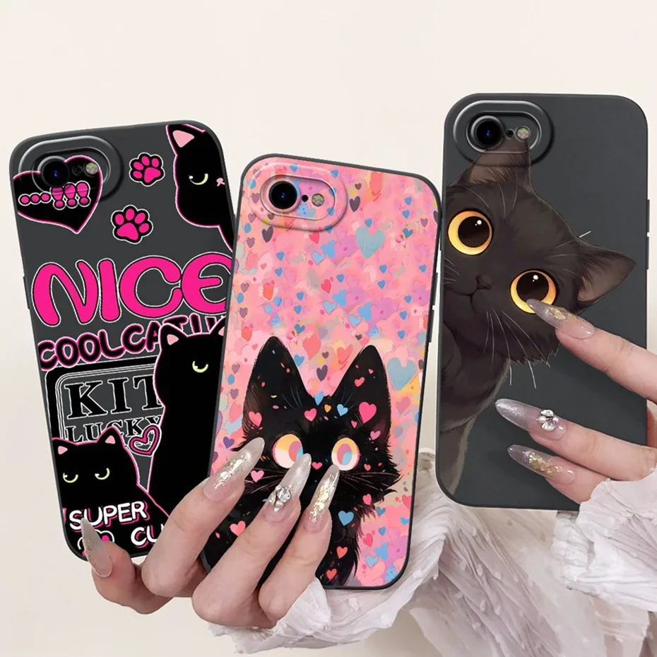 New Design For Funda iPhone 7 8 Plus SE 2020 2022 Lens Protective Case For iPhone7 iPhone8 7Plus 8Plus Soft Silicone Phone Cases