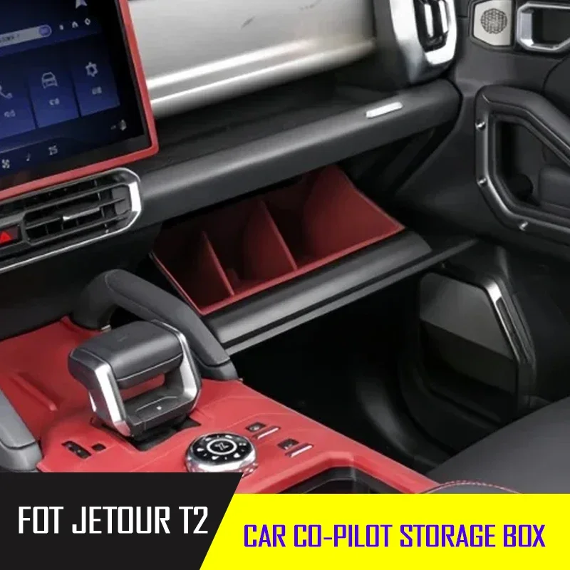 

Co-pilot Silicone Storage Box with Partition, Suitable for Jetour Traveler T2 2023-2025 Car Internal Parts