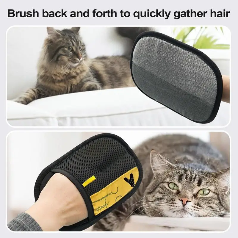 

Cat Hair Remover Gloves 2Pcs/set Pet Static Hair Removal Gloves Reusable Grooming Brush Dog Cleaning Supplies Shedding Mitt