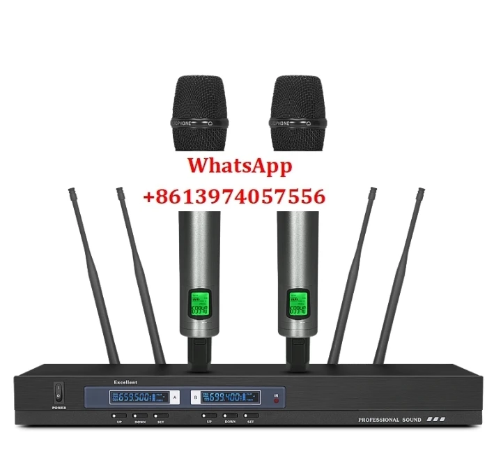 Professional one-to-two wireless microphone KTV wedding real U stage performance anti-howling one-to-four wheat