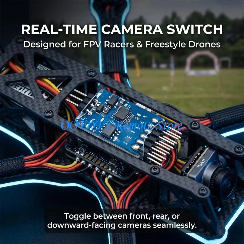 FPV Aircraft Camera View Module, 3 Input Video Board, 18 X 25 Mm Circuit for Quadcopter Flight Installation Use