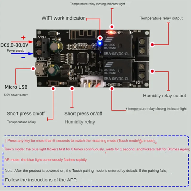 温度湿度リモコン温度と湿度コントローラモジュール強力な抗干渉