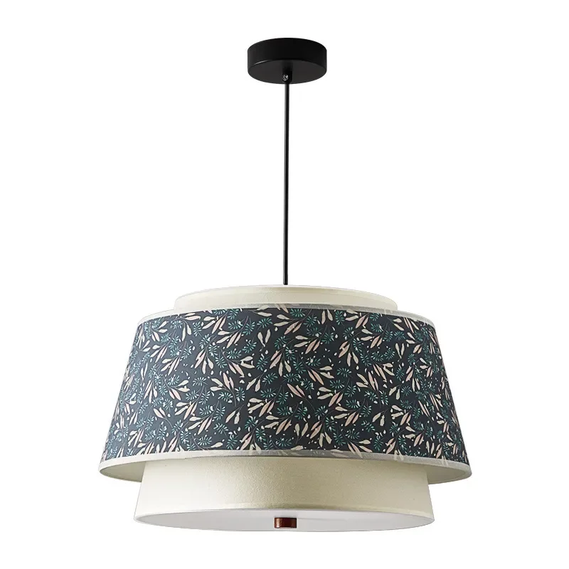 French Medieval Chandelier Nordic Ins Wind Fabric Design Art Straw Hat Pendant Lamp Bedroom Master Bedroom Living Room Main Lamp