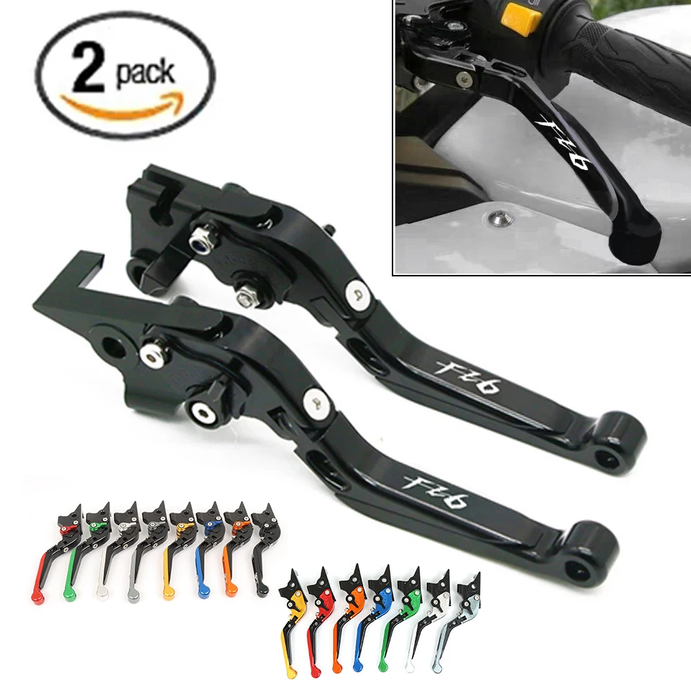 For Yamaha FZ6 FZ 6 FAZER 2004-2010 Motorcycle Accessories CNC Adjustable Folding Brake Clutch Levers Handle Bar Extendable