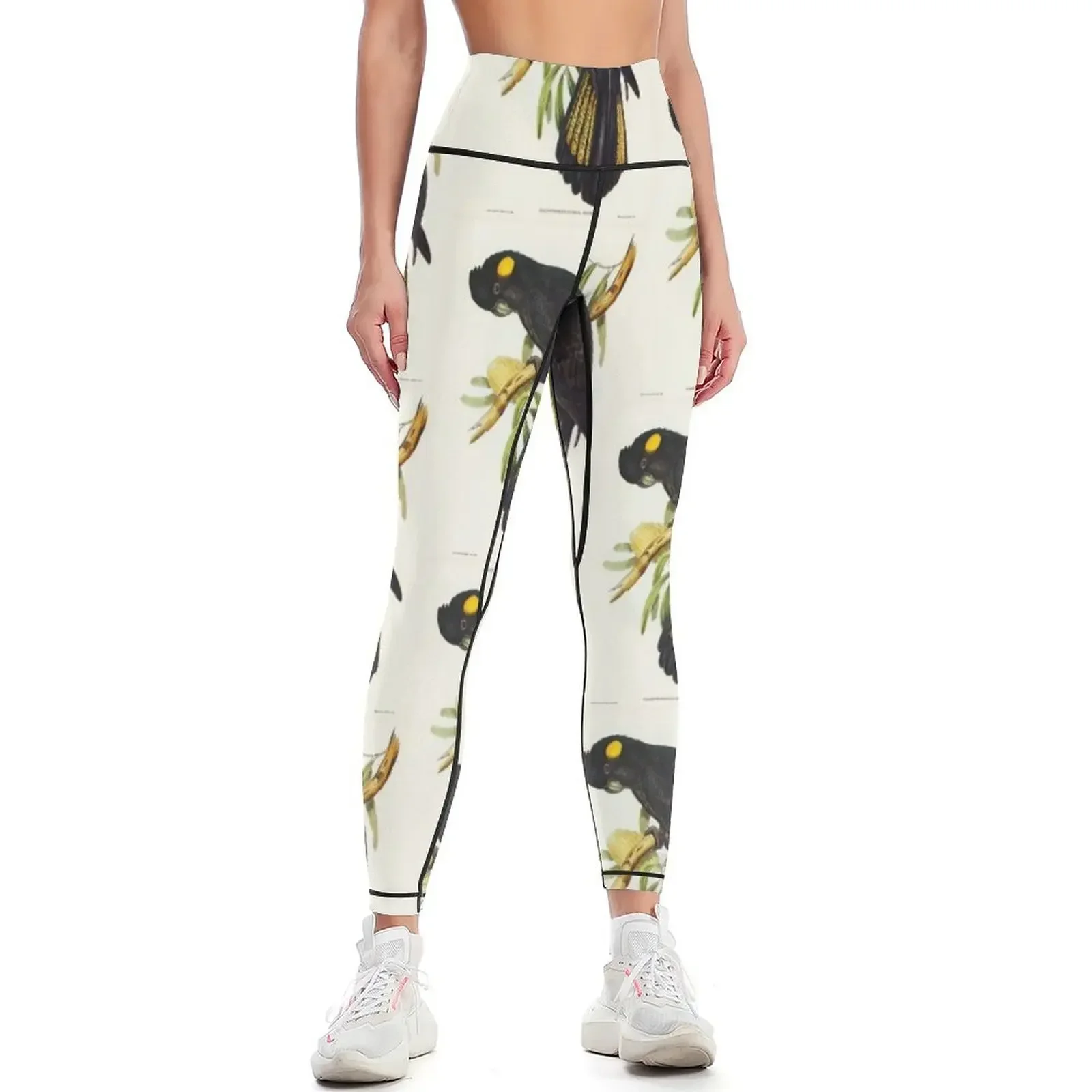 Black Cockatoo Leggings gym wear Women's sports pants sports for push up Women's high waist Womens Leggings