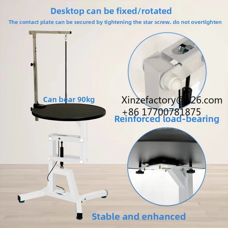 Factory Direct 2026 Top Rated Hydraulic Pet Grooming Table - 360° Rotating Dog Salon, Anti-Slip Platform, Foldable Haircut