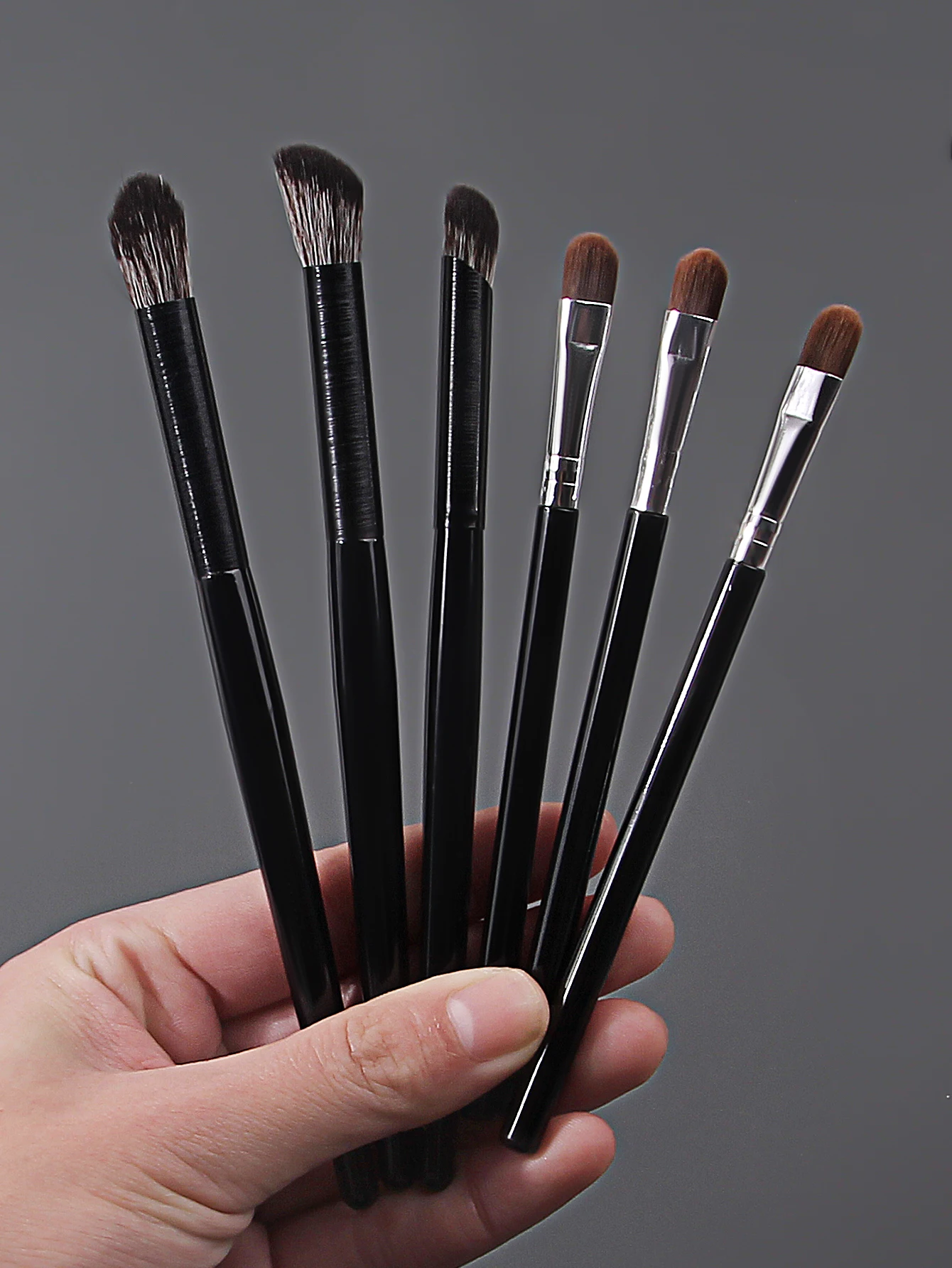 6PCS Beginner Eye Makeup Brush Set: Soft eyeshadow brush, eye makeup, nose shadow, detail makeup brush, beauty tools