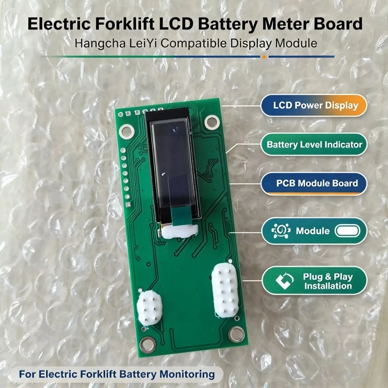 Electric Forklift Battery Gauge Mainboard, LCD Display Battery Meter Circuit Board for Forklift Replacement Repair Parts
