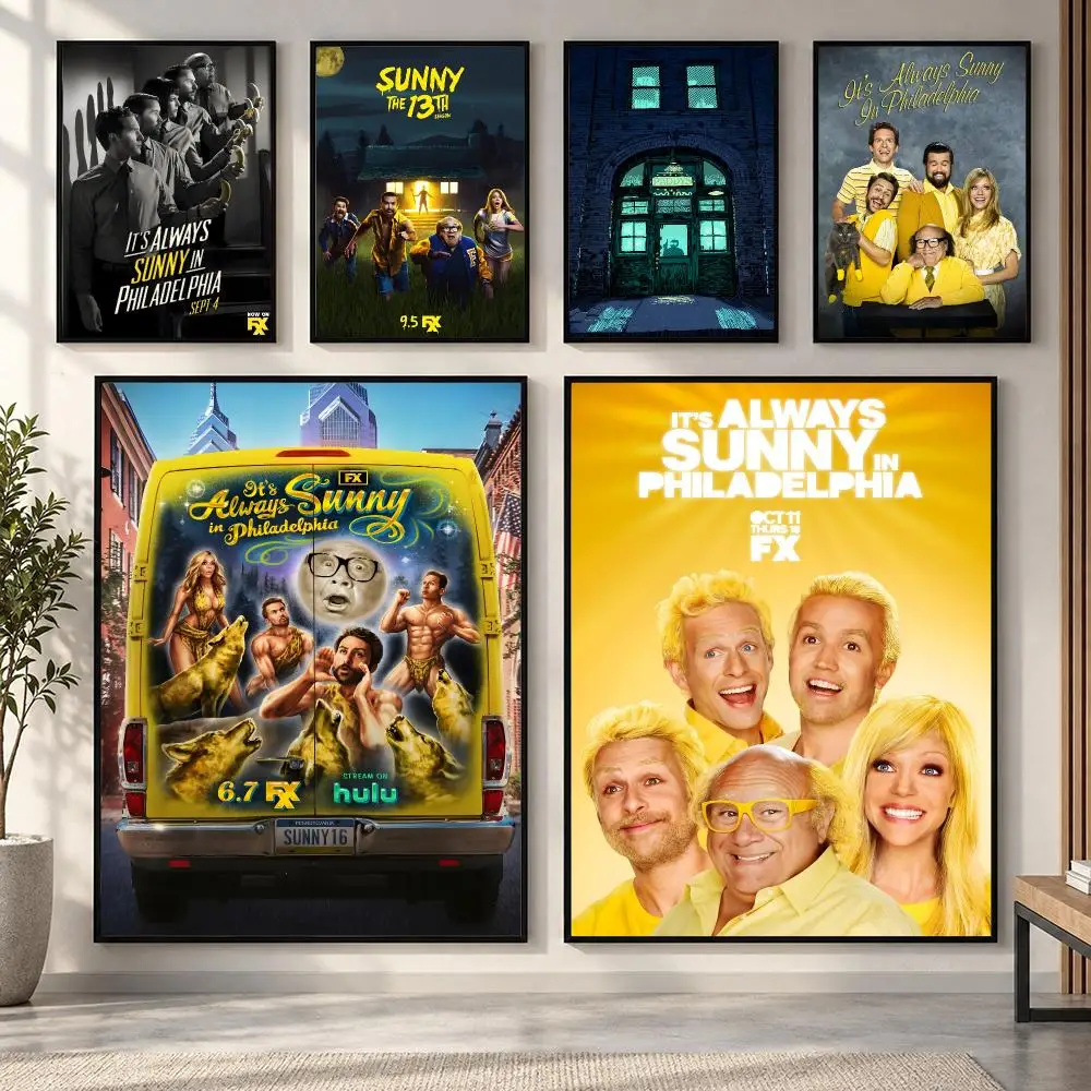 ITS ALWAYS SUNNY IN PHILADELPHIA TV Show Poster HD art sticky wall waterproof home living room bedroom bar aesthetic decoration