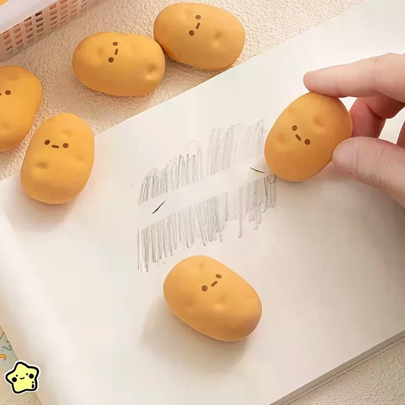Creative Simulation Food Eraser Potato-shaped Model Children's Homework Pencil Correction Eraser Unique Eraser
