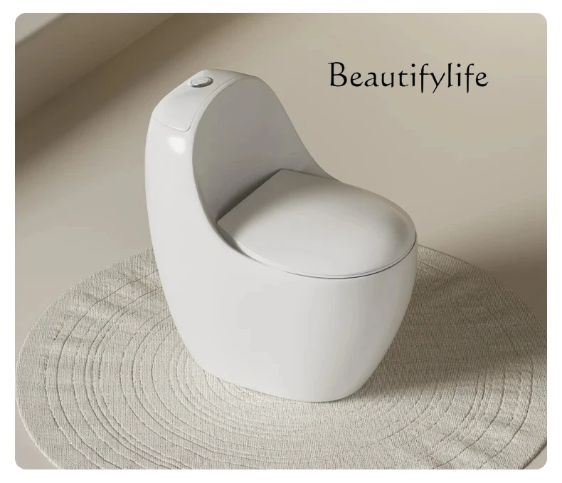 Small toilet Household flush toilet super egg round mini water-saving deodorant smart toilet designer model
