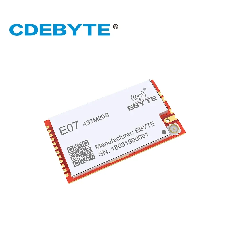 CC1101 433MHz 868MHz 915MHz 20dBm SPI SMD ricetrasmettitore wireless modulo serie PA E07 foro per timbri Antenna IPEX E07-433M20S CDEBYTE