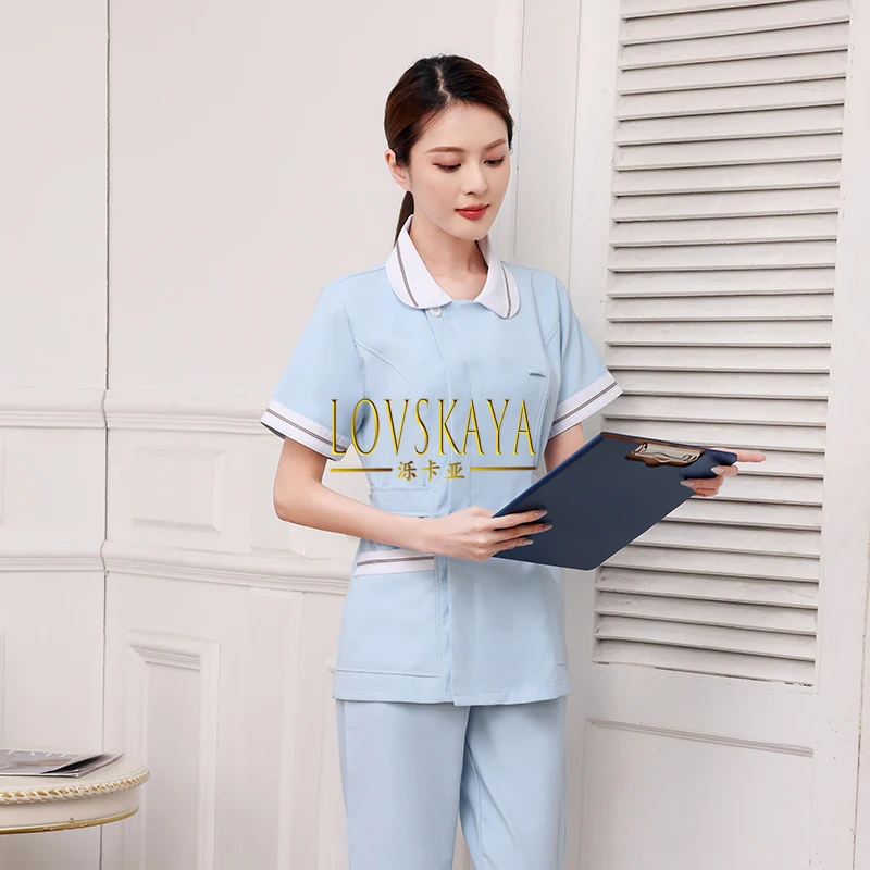 Split set short sleeved women long sleeved beauty salon oral and dental medical work uniforms high-end nurse uniforms