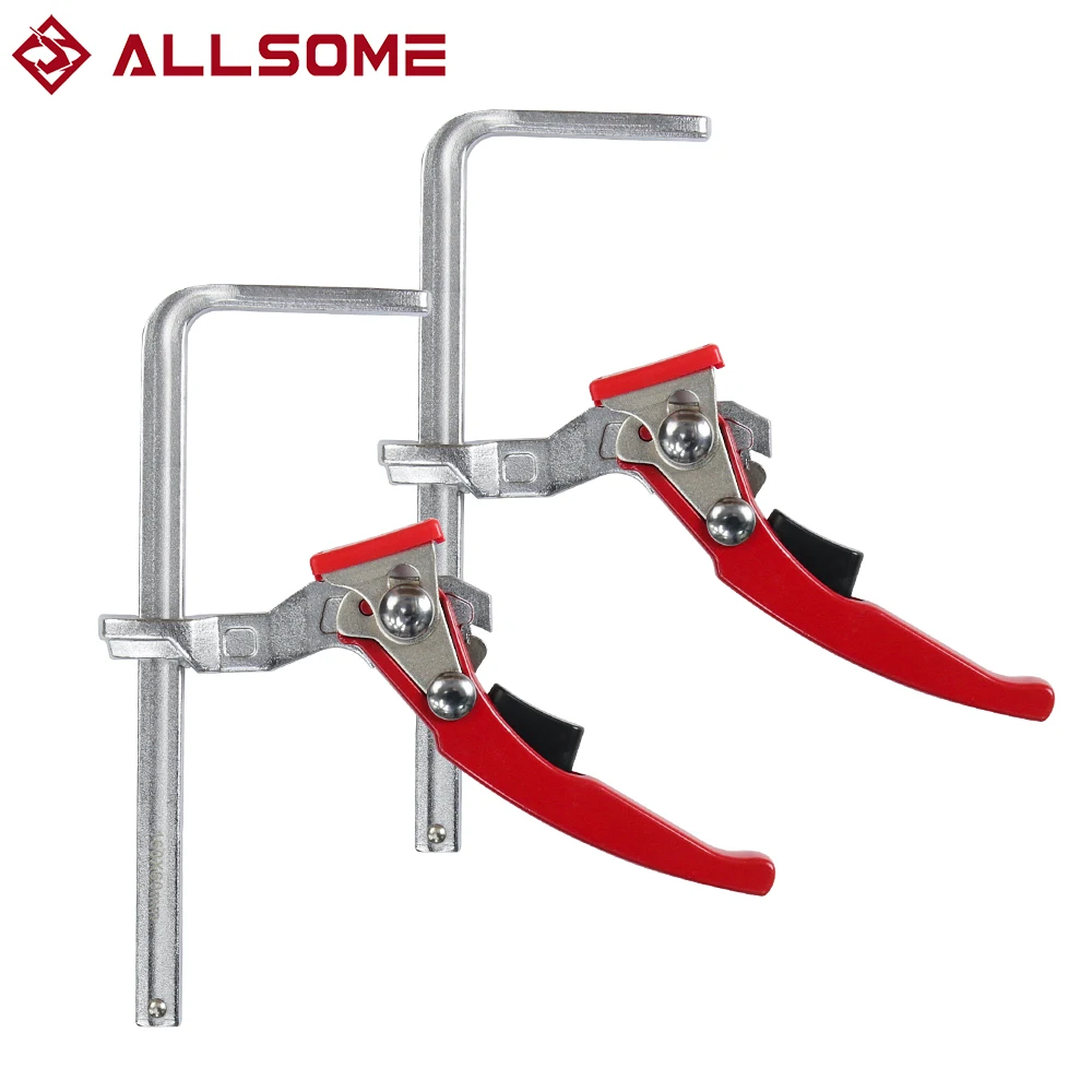 2PC Alloy Steel Upgrade Quick Ratchet Track Saw Guide Rail Clamp MFT Clamp for MFT Table and Guide Rail System Woodworking Clamp