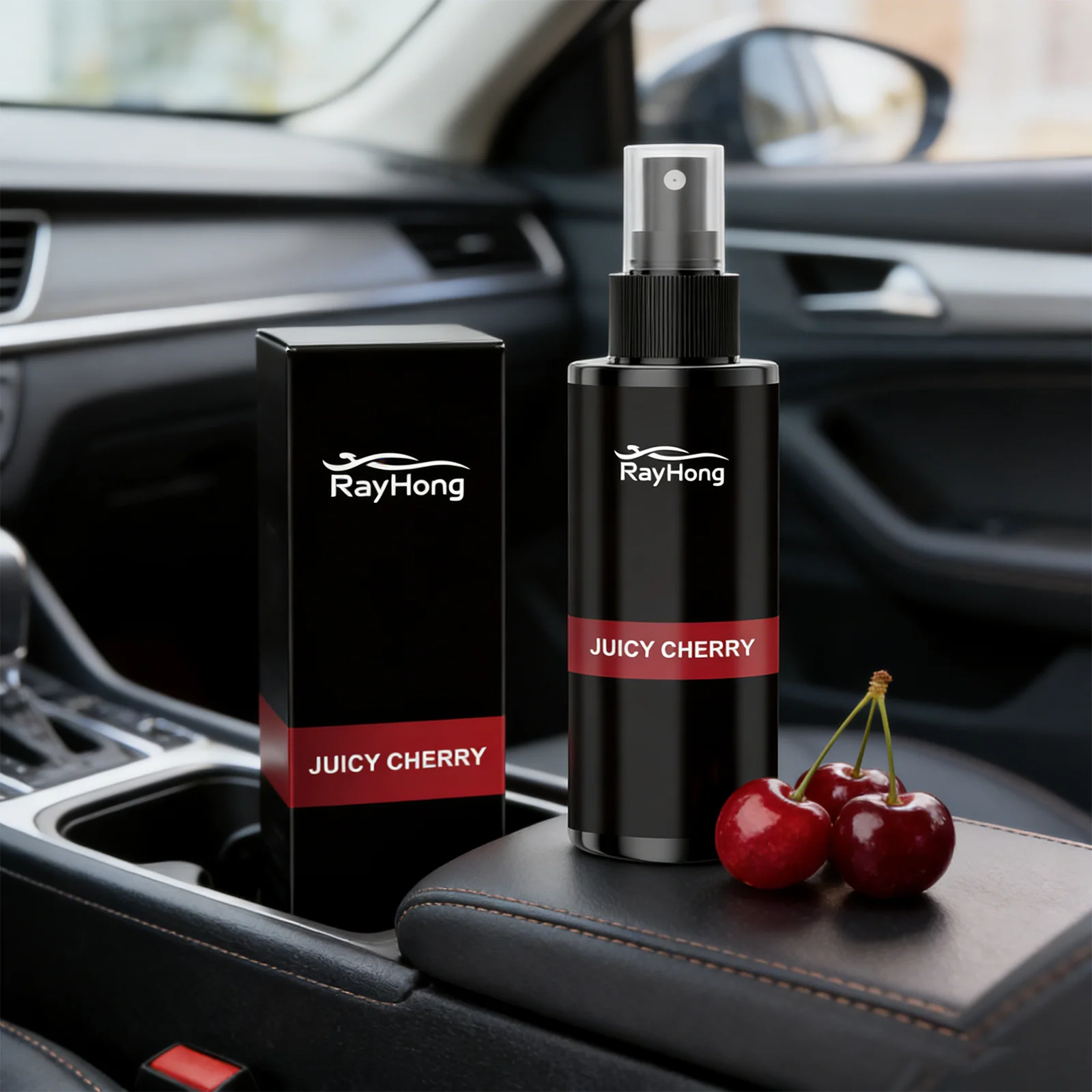 Car Air Freshener Odor Eliminator Auto Interior Spray Long Lasting Cherry Scent Automotive Fragrance Deodorizer Fresh Refresher