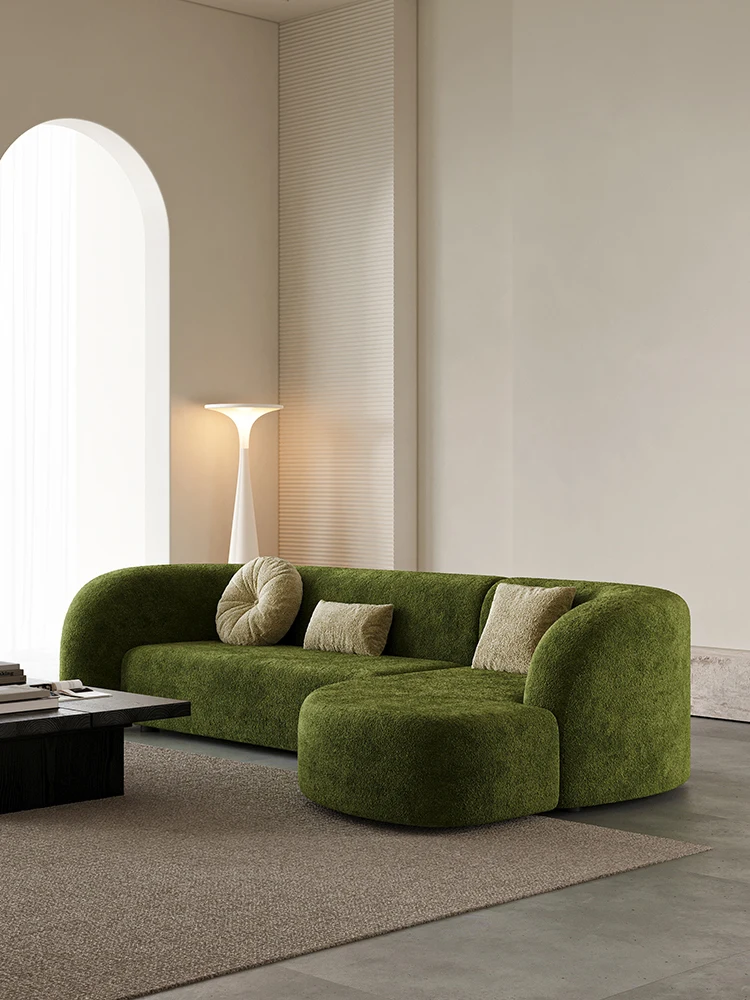 

Medieval fabric sofa size apartment living room home designer beauty salon creative princess curved sofa