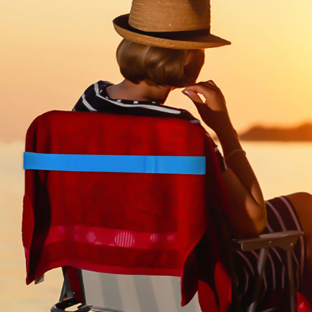 

4Pcs Flexible Silicone Bands for Towel Holders Heavy Duty Elastic Straps Multi Use for Chairs Books Bags Gear Portable Travel