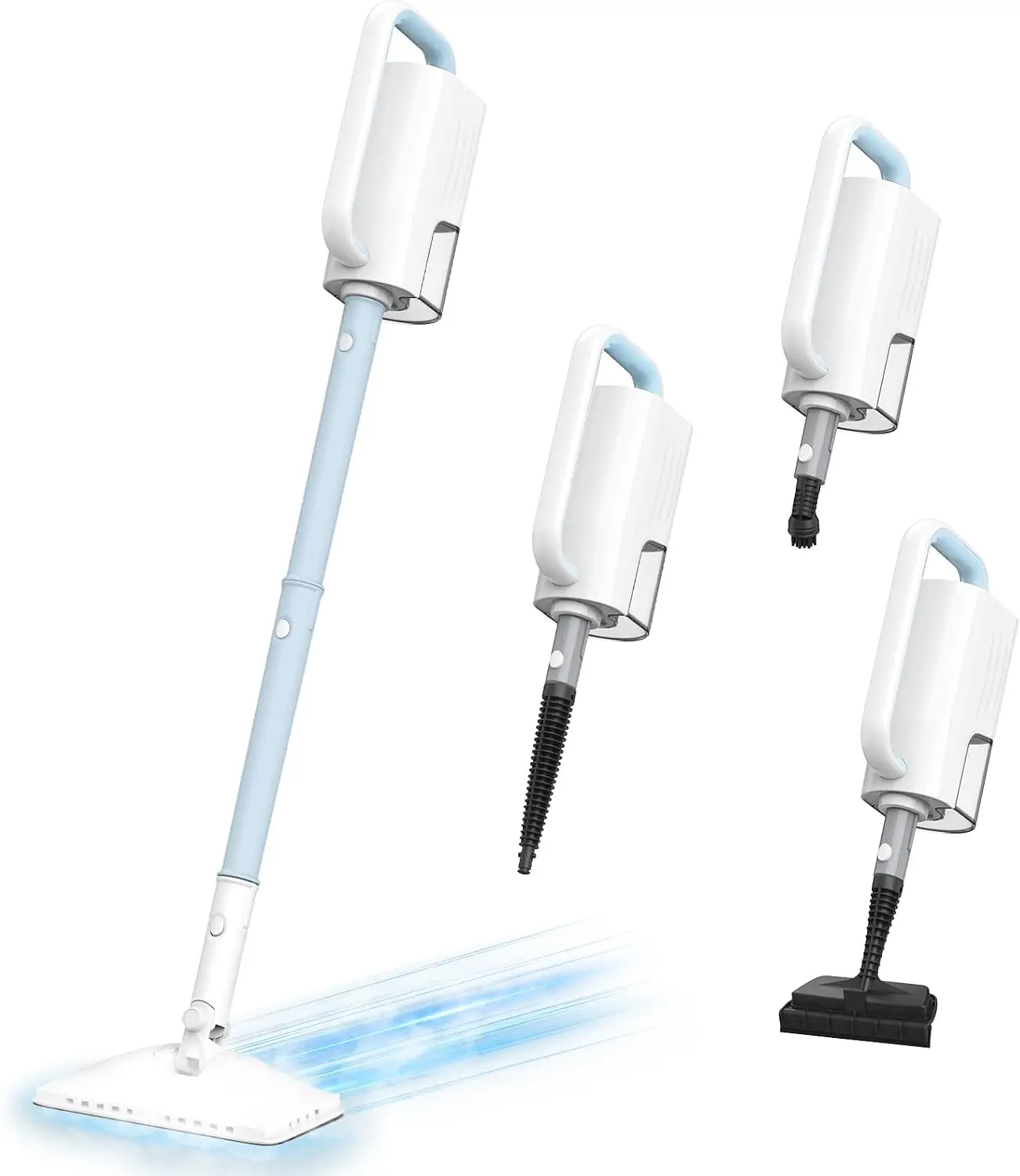 Steam Cleaner, 6 in1 Rotated Steam Mop Cleaner with 2 Modes, 2 Microfiber Pads, 400ML Removable Tank, 23FT Power Cable, Detachab