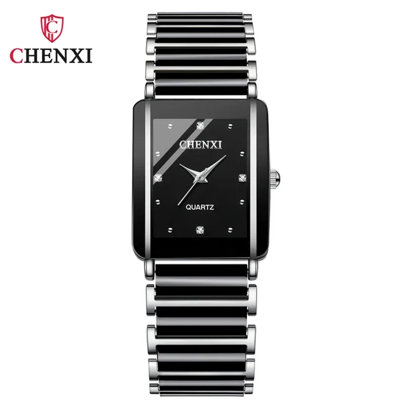 CHENXI 104A relojes de cuarzo de cerámica simulada para hombres y mujeres pareja de lujo famoso reloj de pulsera masculino regalo para amantes reloj Masculino