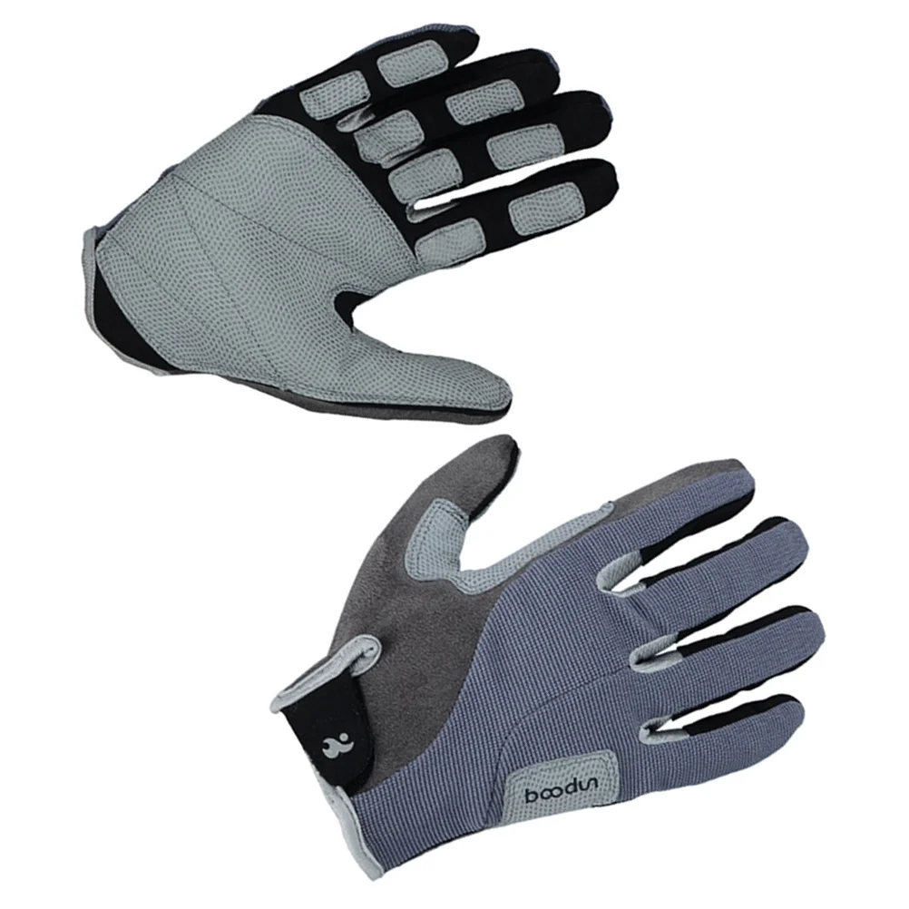 

1Pair Climbing Gloves Grey Full Finger Size Hiking Anti Slip Durable Gloves for Outdoor